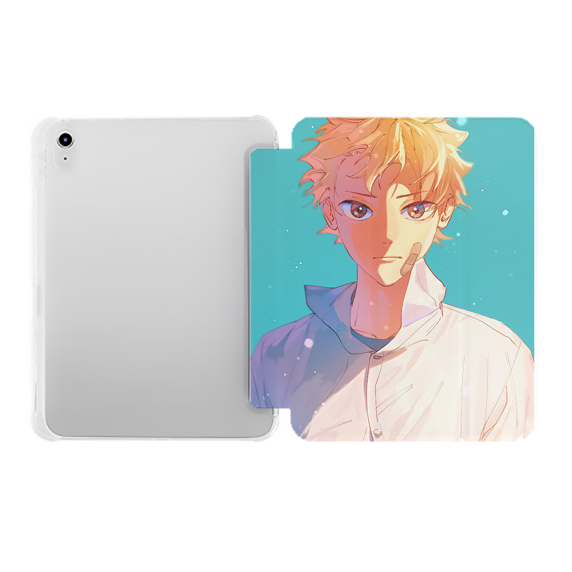 （画像用） ハイキュー!! Haikyu!! IPad ケース ペン収納付き 三つ折りスタンド PUレザー×シリコン 対応機種9.5/10.5/10.9インチ